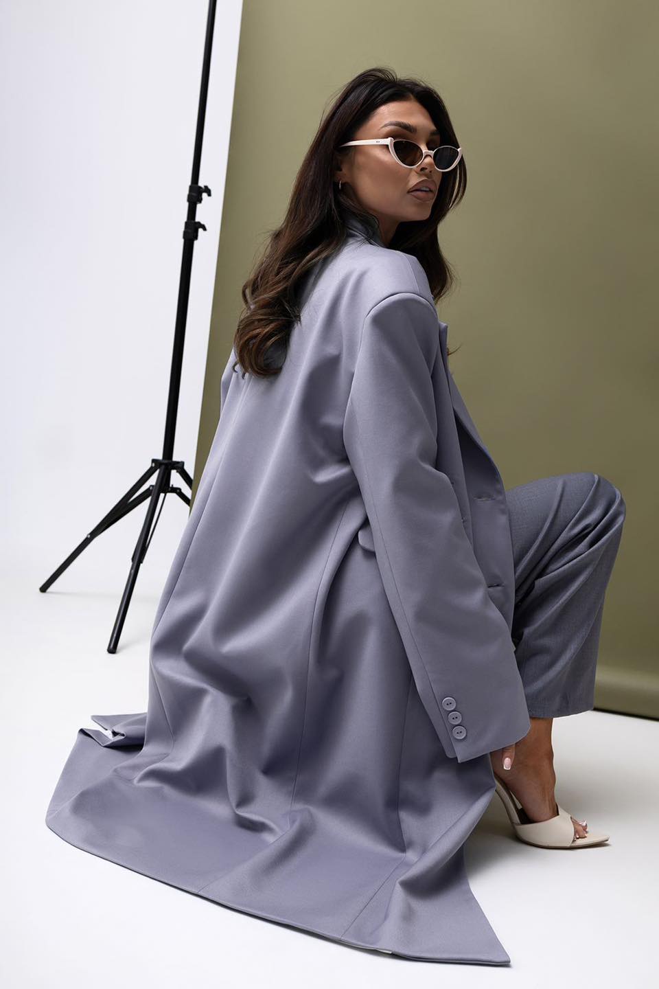 Miss Sako Kabát Predlžený Grey