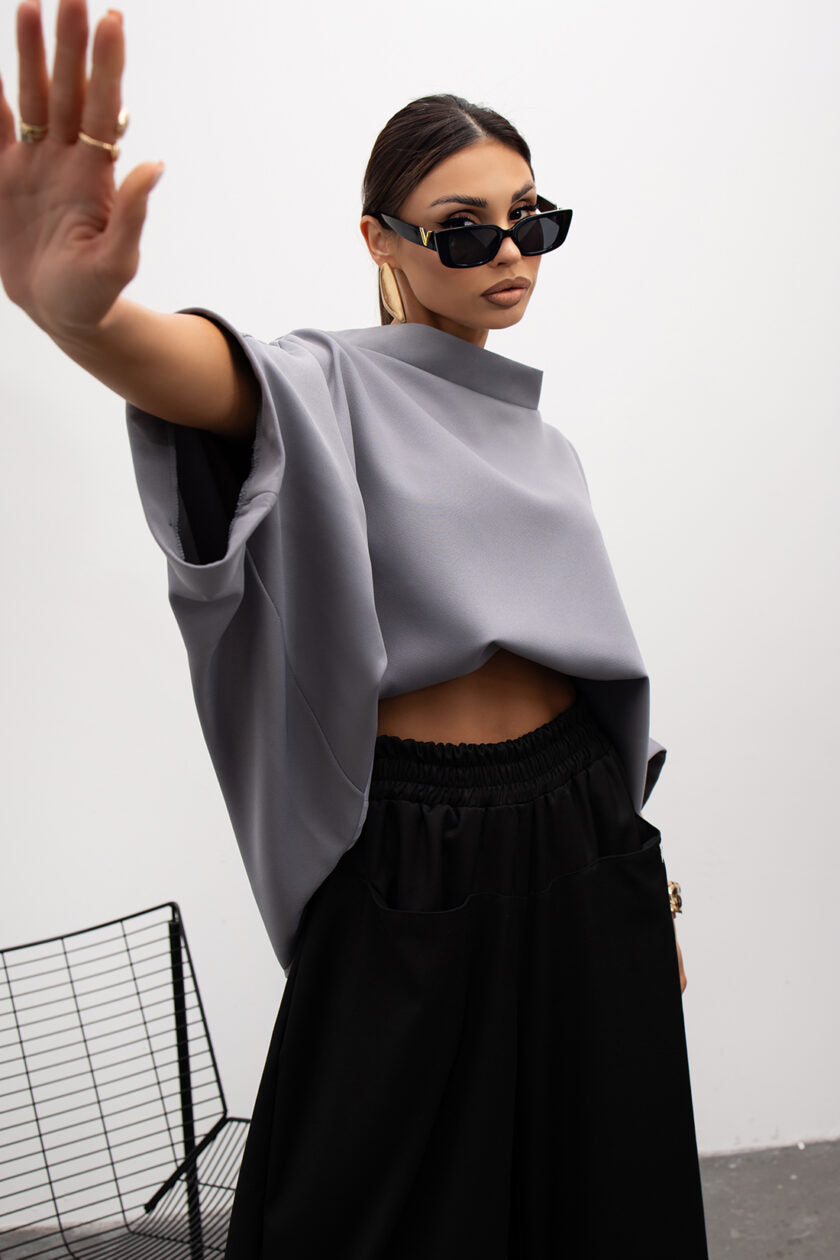 Dámska Kimonová blúzka sivá