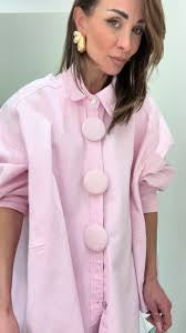 Košela Plus Size Gombíkov Pink