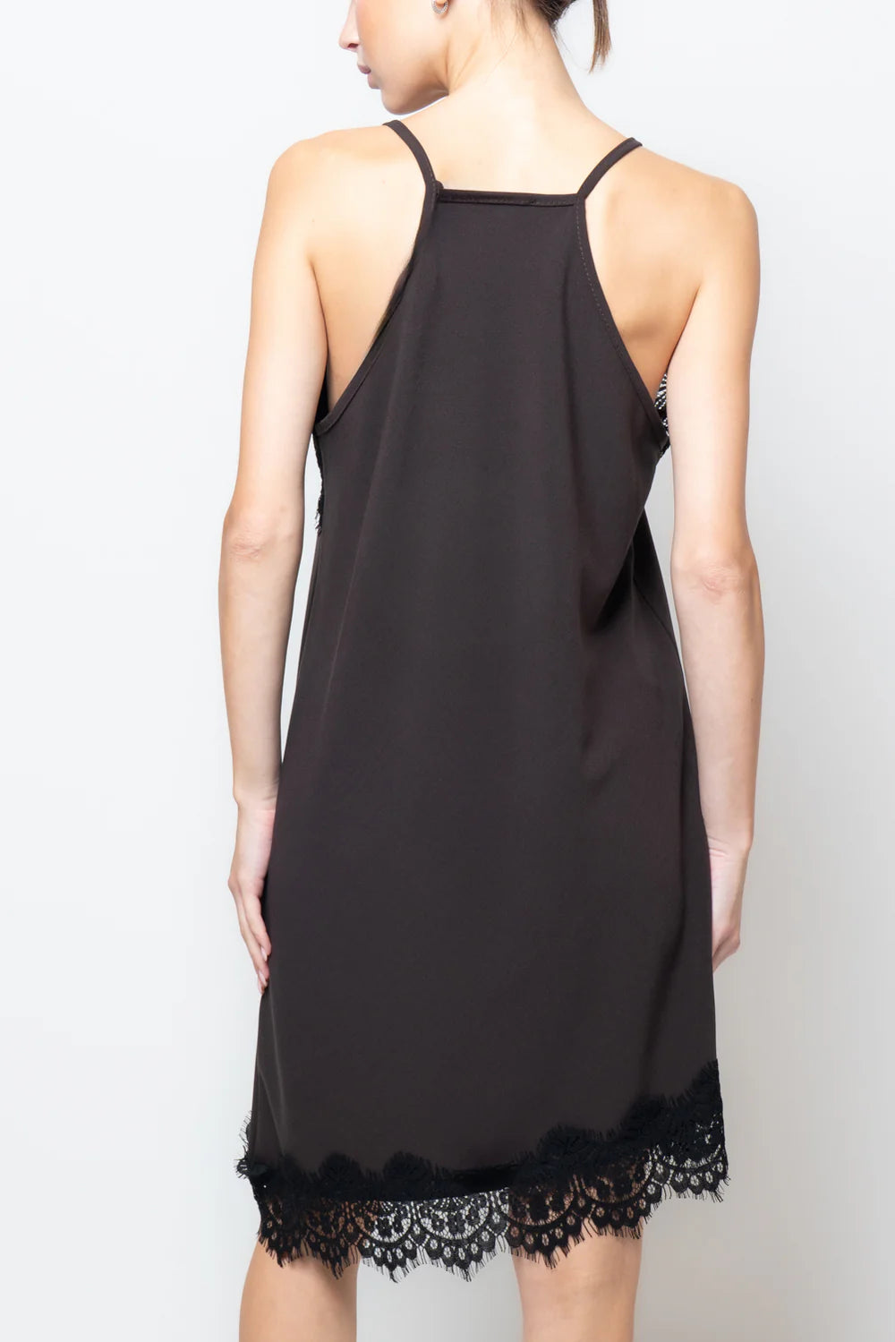 Šaty Krátke S Čipkou Sivé