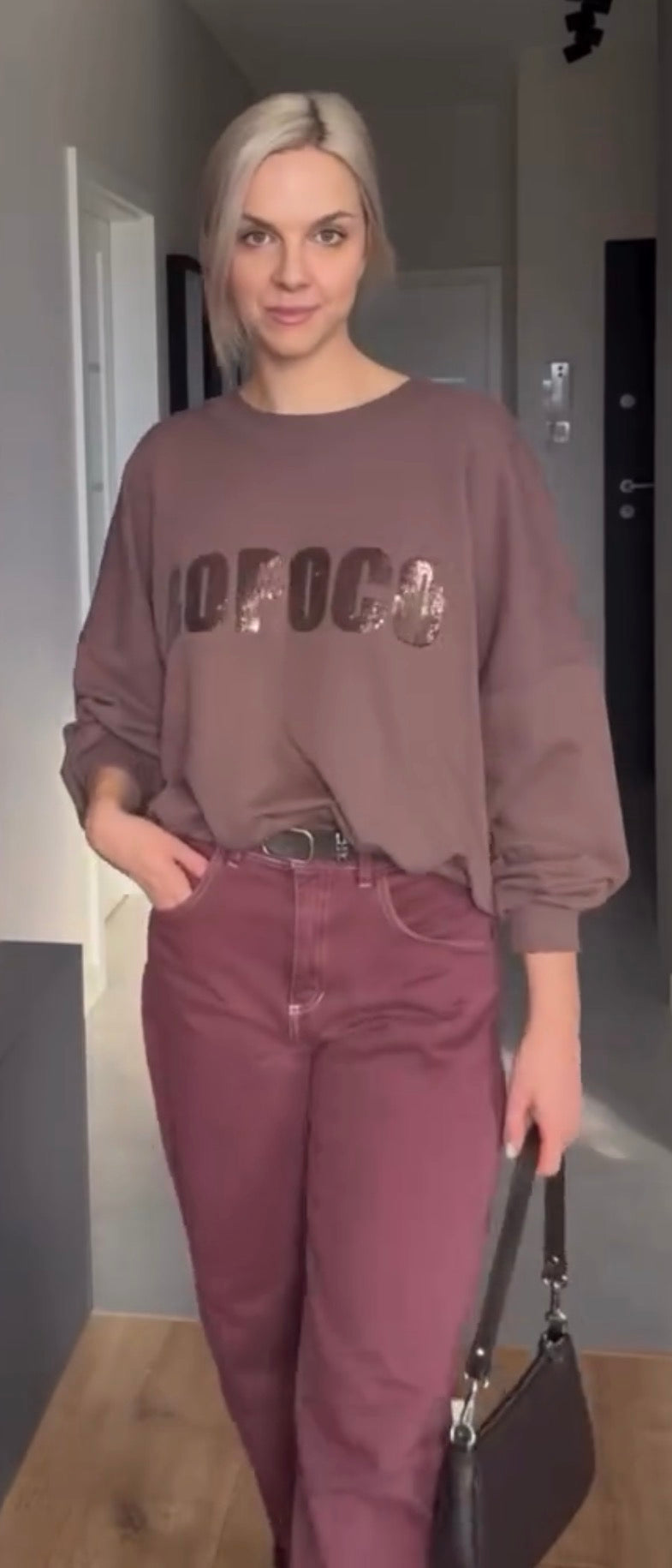 Bopoco Mikina Hnedá