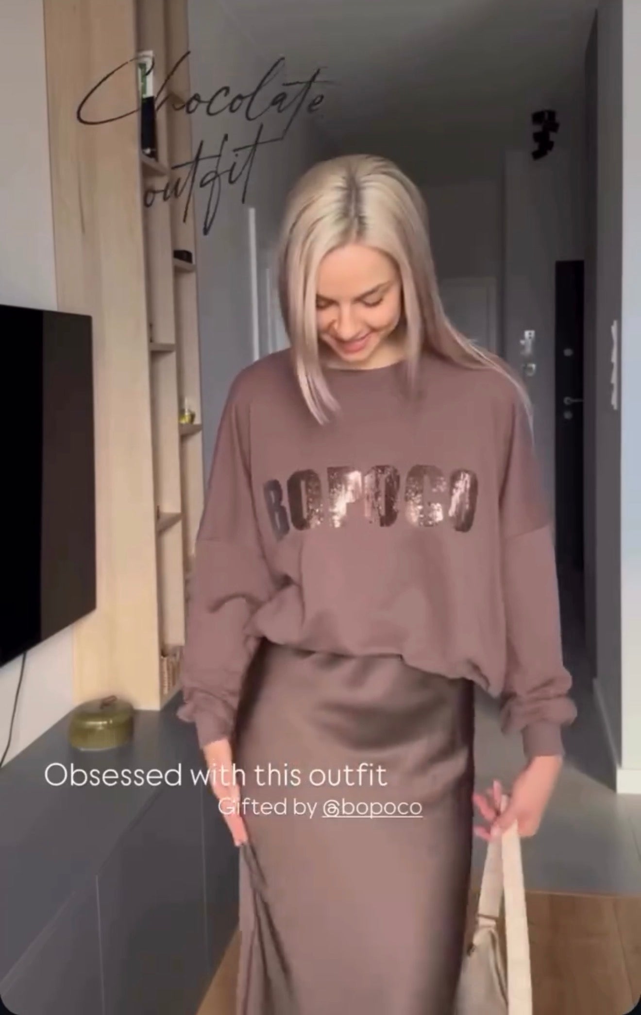 Bopoco Mikina Hnedá