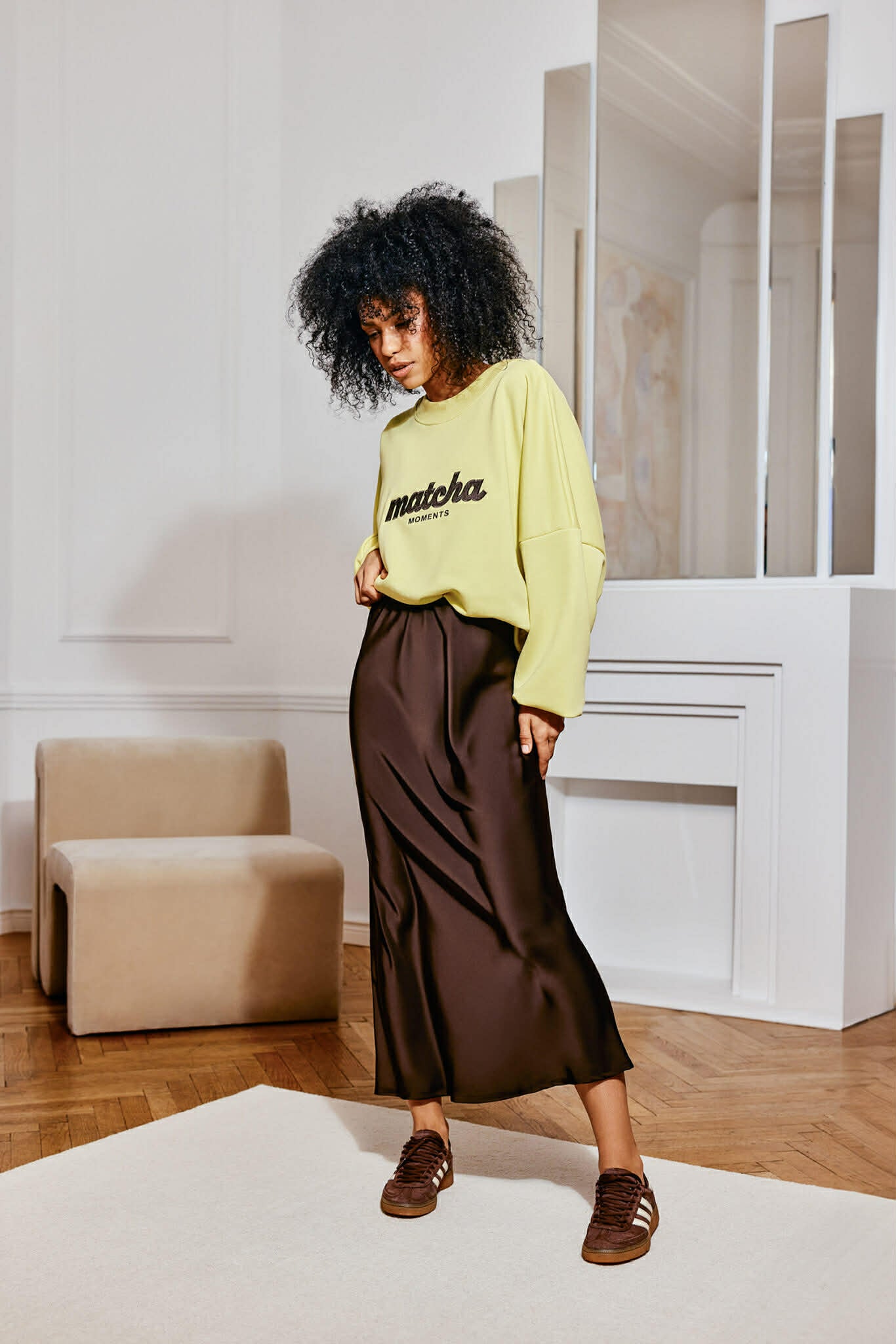 Sukňa Saténová Brown