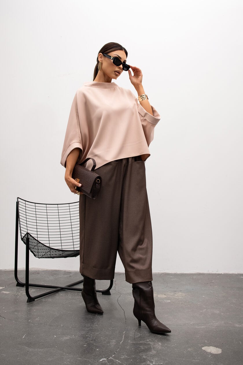 Dámska Kimonová Blúzka (Teplá Béžová)