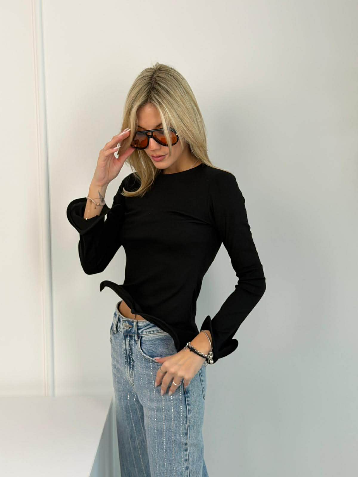 Tričko s dlhým rukávom Flower